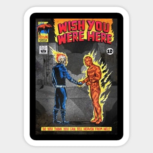 Pink-Floyd-Band Wish You Were Here Comics Cartoon Sticker